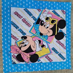 Vintage 1989 Mickey & Minnie Bandana Scarf